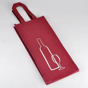 Bolsa para botellas de vino 1.2.4.6, bolsa de regalo promocional personalizada, reutilizable, de tela no tejida con divisores