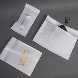 100% biologisch abbaubare transparente Glassine-Papiertüten für Sockenverpackungen