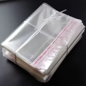 Túi đựng quần áo BOPP trong suốt 200*360mm, chống mài mòn, chống ẩm, kích thước màu tùy chỉnh cho ví và thắt lưng