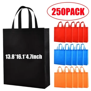 250 шт. 35x41x12 см многоразовые нетканые полипропиленовые сумки для упаковки продуктов в супермаркетах