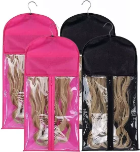 Sac de rangement pour perruques en PVC non tissé, personnalisable, 29*60 cm avec cintre pour usage domestique