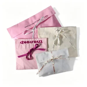30*40 cm Individuell bedruckte Logo Süße Stoffverpackungs Baumwollumschlagtaschen Canvas Umschlagbeutel für Kleidung