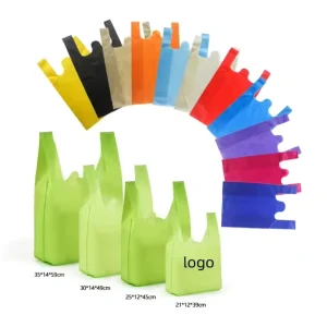 Sac de shopping non tissé écologique recyclé 40g, réutilisable, en tissu T-shirt