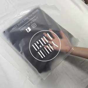 Tasche mit Logo für individuelle Verpackung von Bekleidung, PE Reißverschlusstaschen für Bekleidungsverpackung