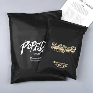 Biologisch afbreekbare op maat gemaakte bedrukte kleding polyzakken, plastic gematteerde mini ziplock zakken met logo