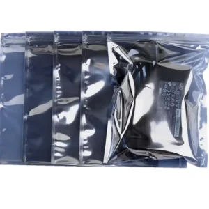 Sacos de Embalagem de Vestuário em Plástico PET com Fecho Zipper Preto, Embalagem Fosca Personalizada para Roupa Interior