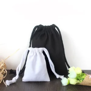 Tas Kemas Hadiah Hitam dan Putih dari Katun