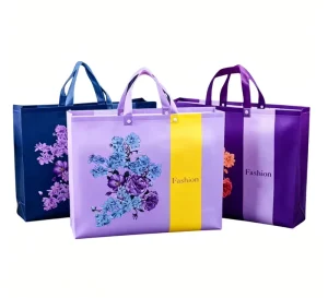 Pemasokan Massal Kantong Tote Non-Woven Polypropylene Daur Ulang Ramah Lingkungan dengan Cetakan Logo Kustom, Dapat Digunakan Kembali untuk Supermarket, Kantong Buah