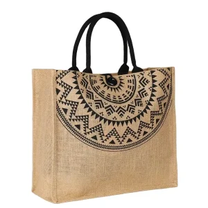 Túi Juco Jute Cotton Thân Thiện Với Môi Trường Chiterion, Túi Jute Màu Nâu Kéo Dây
