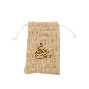 Weihnachtsgeschenk Jute-Satin-Baumwoll-Polyester-Zugbeutel mit anpassbarer Verpackung für Promotion