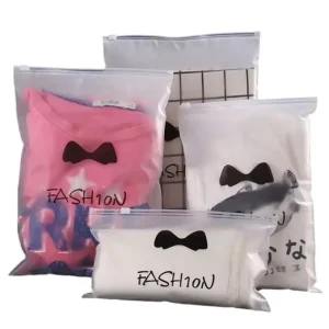 Saco de Embalagem de Roupas, Saco Cosmético Fosco para Roupas, Saco Plástico Biodegradável com Fecho para Roupa Interior e Meias
