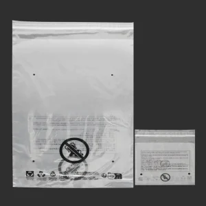 Embalagem de Roupas Saco de Plástico Reciclável com Logotipo de Aviso Saco de Vestuário