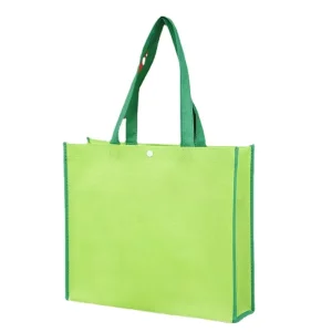 Bolsa de mano reutilizable de tela no tejida impresa de colores con logo personalizado, bolsa de supermercado con asas largas