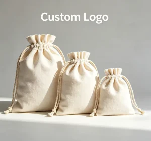 Tas Belanja Kain Kanvas Katun dengan Logo Kustom, Ukuran, Warna, Promosi, Kemasan Perhiasan