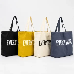 Sac de shopping en toile de coton, grand sac fourre-tout personnalisé avec logo pour promotion de supermarché, OEM, ODM en gros
