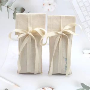 Baumwollumschlag, Geschenkverpackung, Staubbeutel, natürliche Luxus-Juwelier- und Kosmetikumschläge, organischer, recycelter Baumwollstaubbeutel