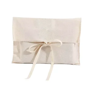 Bolsa de tela blanca para joyas y accesorios, bolsa de polvo de regalo de algodón