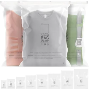 Individuelle Bekleidungsverpackung Plastiktüten mit Reißverschluss Logo bedruckte Plastiktüten LDPE Matt Zip Lock Tüten Versand Frosted Reißverschlusstüten