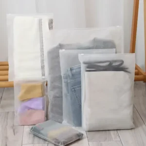カスタムアパレル衣類包装プラスチックジッパーバッグロゴ印刷プラスチックLDPEマットジッパーロックバッグ配送フロステッドジッパーバッグ