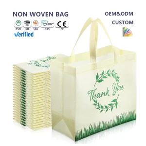 Sac de shopping réutilisable en non-tissé avec motif cartoon, écologique, taille moyenne, avec bandoulière