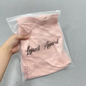 Kantong Ritsleting Transparan Frosted Kustom untuk Kemasan Pakaian, Kantong Ritsleting Poli untuk Paket Pakaian, Kustom EVA Putih 50pcs