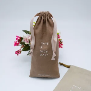 Individuelle Baumwoll-Leinen-Recycling-Zugbeutel für Geschenkverpackungen