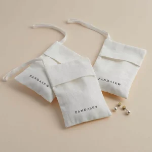 Tas Amplop Katun Alami Desain Kustom dengan Logo untuk Kemasan