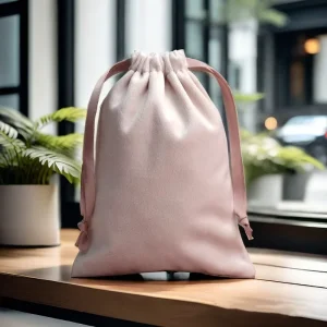 Individuell gestaltete Samtbeutel für Geschenke und Schmuck aus anderen Textilstoffen
