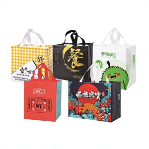 Saco de Bebida Isolante Ecológico Personalizado para Takeaway em Alumínio Folha Filme Não Tecido Catering Churrasco Chá de Leite Supermercado