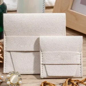 Benutzerdefinierte umweltfreundliche Samt-Mikrofaser-Juwelierbeutel für Ohrringe, Ringe, Halsketten, langlebige, recycelbare Textilverpackung
