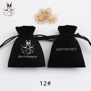Bolsa Pequeña de Joyas de Terciopelo de Poliéster Mini Personalizada, Ecológica, con Cuerda, Bolsa de Arpillera de Algodón