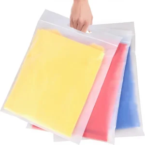 Aangepaste Frosted PE EVA Ritszakken voor T-shirt en Kledingverpakking