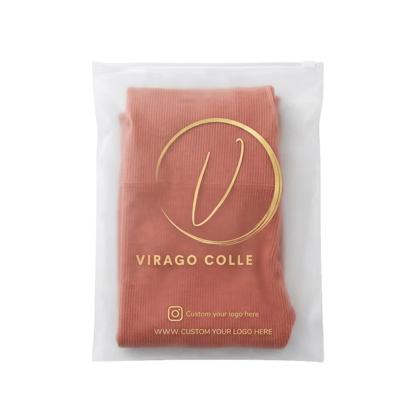 Custom Frosted Zipper Bags High Quality Clothes Packaging Shipping Plastic Clear Zipper Bag for Clothes