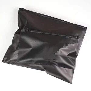 로고가 있는 맞춤형 의류 포장 가방 지퍼락 플라스틱 검정 포장 가방 서리 의류 패키지 파우치
