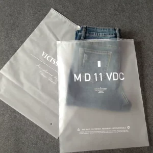 Túi Ziplock Đồ Bảo Quản Tùy Chỉnh Túi Poly Mờ Để Đóng Gói Quần Áo Túi Kéo Mờ In Logo Tùy Chỉnh