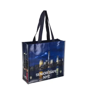 Sacs cadeaux personnalisés, sacs en tissu non tissé laminés pour promotions en supermarché, sacs de shopping durables