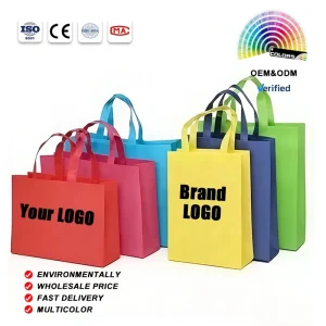 Tas Laminasi Kosong Ramah Lingkungan yang Dapat Digunakan Kembali Kustom, Kain Non-Woven 70gsm Spunbound