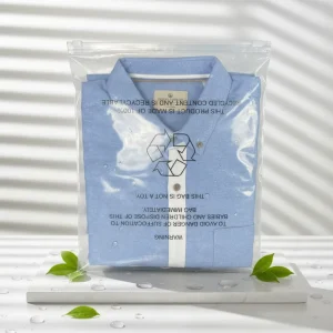 カスタム LDPE プラスチック衣類包装袋 クリア 環境に優しい リサイクル素材 ジッパー 衣類アクセサリー 靴下
