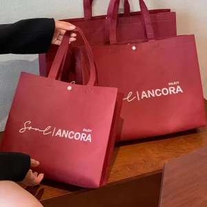 Индивидуальная легкая сумка из нетканого материала для покупок, упаковка одежды, сумка для переноски