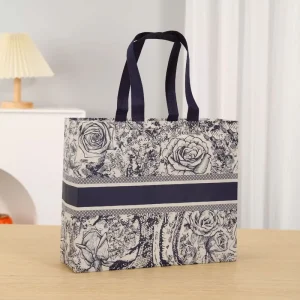 Kantong Kemasan Ritel Fashion Non-Woven Laminasi dengan Logo Kustom untuk Toko Pakaian, Tas Belanja Ramah Lingkungan yang Dapat Digunakan Kembali OEM ODM