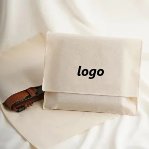 Kantong Debu Envelope Kanvas Cetak Logo Kustom untuk Pakaian Bayi, Kantong Envelope Twill Katun Mewah