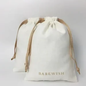 Borsa in cotone e lino ecologica con logo personalizzato per sacchetti di candele, saponi e altre esigenze di shopping