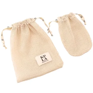 Individuell Bedruckter Organischer Baumwoll-Mesh-Seifenbeutel Stilvolles, Umweltfreundliches, Feuchtigkeitsbeständiges, Wasserfestes Luxuriöses Textilverpackung