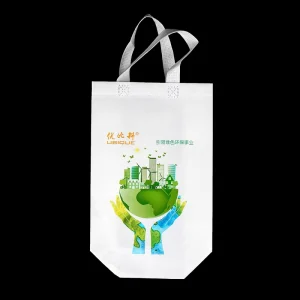 Aangepaste logo bedrukte herbruikbare non-woven draagtas voor supermarktgebruik, meerdere maten beschikbaar
