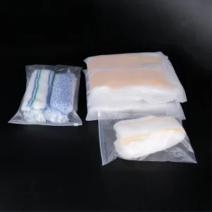 맞춤형 로고 인쇄 지퍼 잠금 투명 의류 포장백 지퍼 의류 양말 LDPE PE PVC 플라스틱 백