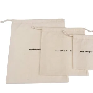 Borsa in Cotone Organico Muslin con Stampa Serigrafica Personalizzata e Logo, Sacchetto di Tela con Coulisse per Borsa a Mano e Scarpe