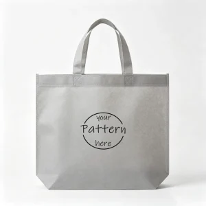 Bolsa ecológica no tejida plegable con botón a presión y logotipo personalizado, bolsa de compras impermeable de tela laminada de PP