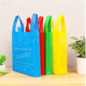 Sac de courses pliable réutilisable en tissu non tissé, design de mode, écologique, avec logo
