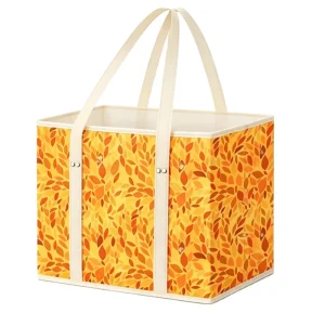 Bolsa Tote PLA No Tejida Plegable Personalizada con Asas Reforzadas y Patrón Geométrico para Publicidad de Compras