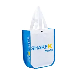 Sac fourre-tout non tissé personnalisé avec poignées, fermeture par épaule, taille moyenne, sac cadeau de Noël, sacs à main avec logo en transfert thermique